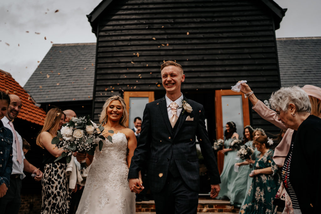Confetti at Villiers Barn Wedding