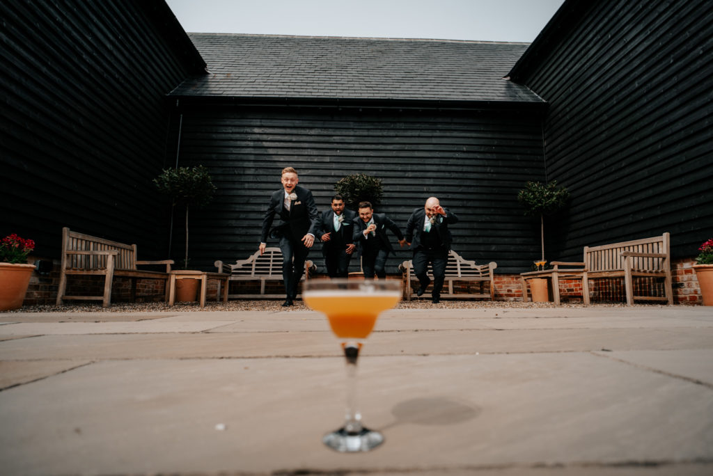 Groomsmen at Villiers Barn